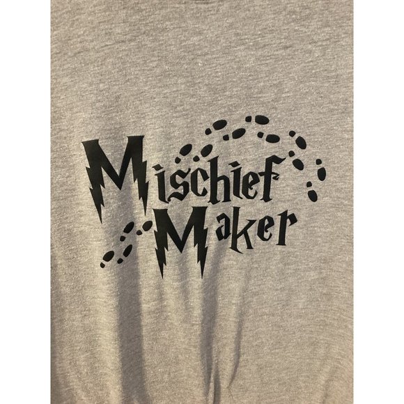 "Mischief Maker"- Women's Humor T-Shirt- Size XL- Grey- Soft- Harry Potter - Picture 2 of 8